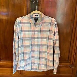 J. Crew Button-down Pink & Blue Plaid Shirt